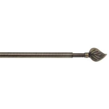 Tringle extensible chromée 60-80 cm avec embout feuille