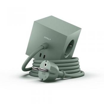 Avolt Multiprise Square 1 USB-C 30W avec câble de 1,8 m couleur vert chêne