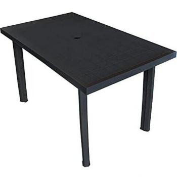 VidaXL Tavolo da Giardino in Plastica 126x76x72 cm Antracite