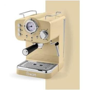 Retro Cream Espresso Coffee Machine