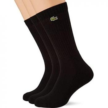 Lacoste Mens 3 Pack Unisex Sport High-Cut Socks