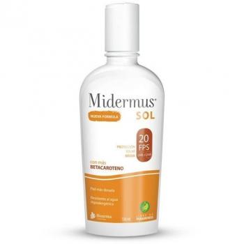 Protectora Solar Midermus con Betacarotenos, FPS 20, 150 ml