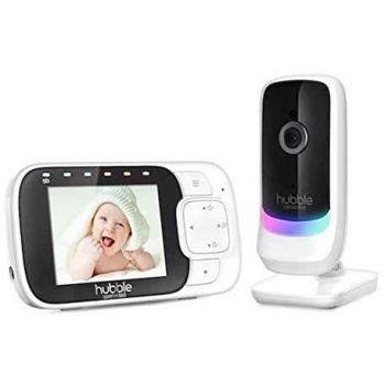 Hubble Nursery View Glow 2.8 Inch Video Baby Monitor White