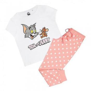 Pyjama Tom et Jerry Dames Blanc/Rose S