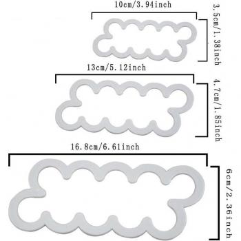 3PCS Fondant Flower Cutter Set