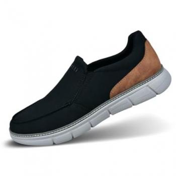 Bugatti Slipper Caramello in Tono Nero e Bianco