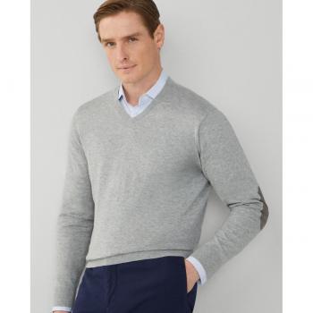 Jersey de cashmere con coderas Hackett