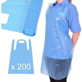 Delantal Roll-Up Descartable 27x40 – Caja de 200 en Azul