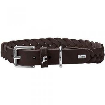 HUNTER SOLID EDUCATION SPECIAL Hundehalsband, Leder, dunkelbraun, 45 (S)
