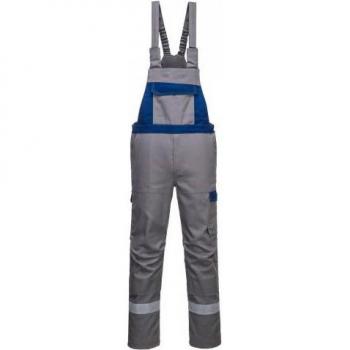 Pantaloni maschili portanti a due tonalità con cintura e spalline Portwest Bizflame Ultra
