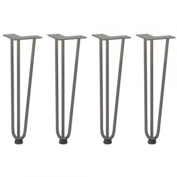 Natural Steel Hairpin Table Legs 4 pcs 42 cm