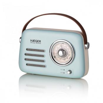 Radio FM Haeger portable 5W Bluetooth couleur turquoise