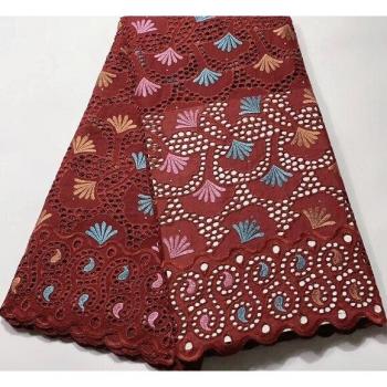 Tissu en coton africain avec dentelle