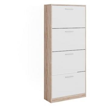 Scarpiera 59x137cm 4 Scomparti Vicco Gizmo Sonoma Bianco