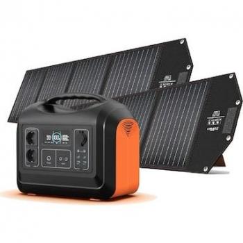 Hyrican Powerstation UPP-1800 tragbarer Solargenerator mit 2x Solar Modul