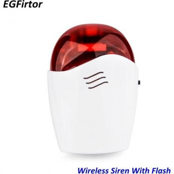 Kit alarme sécurité 90dB 433MHz, sirène intérieure sans fil et lumière LED