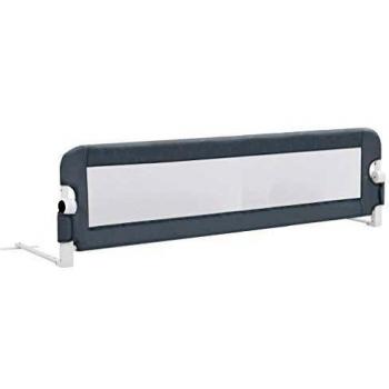 Toddler Safety Bed Rail Grey 120x42 cm Polyester