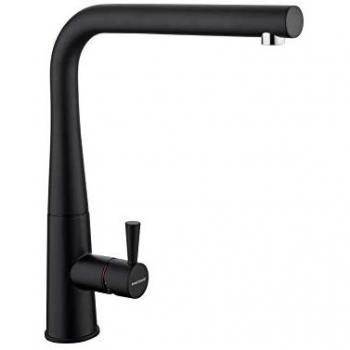 Matt Black Conical Twin Lever Monobloc Tap