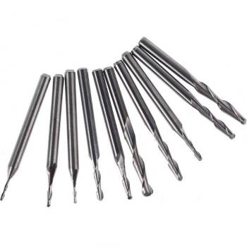 10pcs Solid Carbide CNC Ball Nose End Mill 1/1.5/2.0/2.5/3.175mm Router Bits