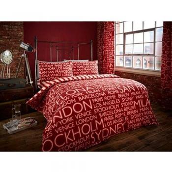 Neon City Red Velvet Super‑King Duvet Pack – Gaveno Cavalia