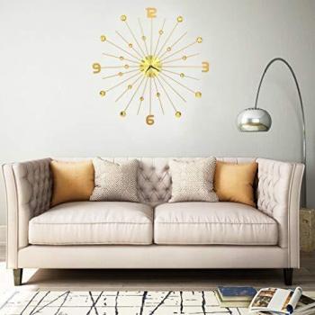VidaXL Contemporary Golden Finish 70 cm Metal Wall Clock