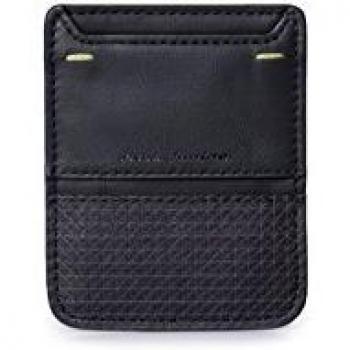 Pininfarina Segno Folio porta biglietti e card, pelle nero legno wengè