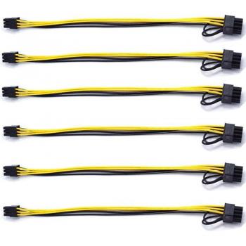 Adaptador macho 6→8+2 pines PCIe, cable de alimentación servidor, 24 pulgadas
