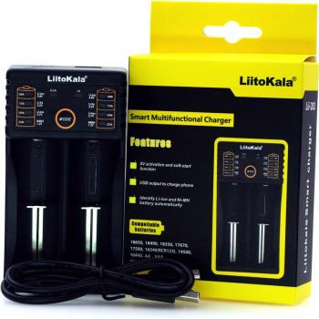 Liitokala Lii-202 Cargador para Baterías 18650, 26650, AA, 10440, 14500 y 16340