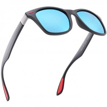 Dovava Lunettes de Soleil Homme Polarisées 100% Anti-UV (Bleu)