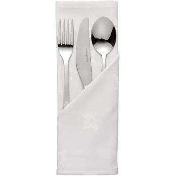 Mitre Luxury Ivy Leaf Napkins White 550mm (Pack of 10)