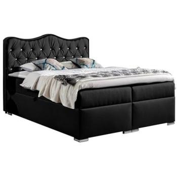Lit Baltimore 162, Continental, Double, 200x200, Cuir Synthétique