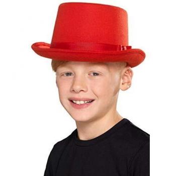 Cappello Cilindro Rosso per Bambini