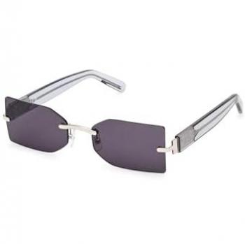 Men’s GCDS GD0033 16A Silver Rectangle Sunglasses – 54 mm