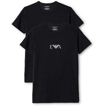 Emporio Armani paquete de 2 camisetas de hombre negro