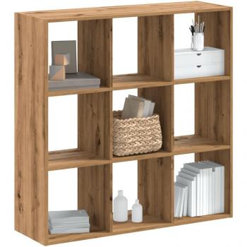 Estantería de madera de ingeniería roble 102x32x102 cm vidaXL