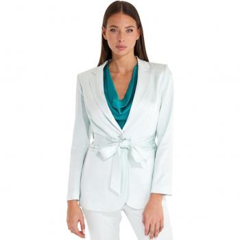 Blazer de Estilo Kimono con Cinturón para Mujer, Marciano