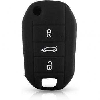 KEYYOU Silicone Car Key Case for Peugeot 508 301 3008 408 Citroen C4 Cactus C5 C3 C4L