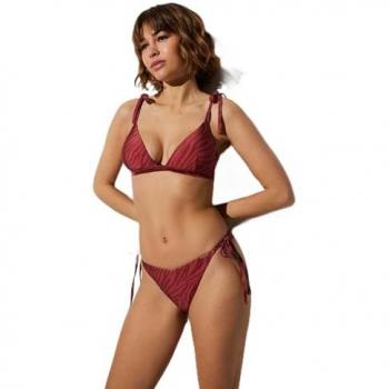 Bikini Triángulo Con Relleno y Braguita Cebra