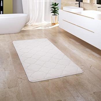 Paco Home Badematte »Corby 251«, Höhe 13 mm, rutschhemmend beschichtet, fußbodenheizungsgeeignet, Badteppich, Ornamente, Hoch-Tief Effekt, Memory-Foam Effekt