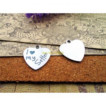 TiernoPet Charms de Acero Inoxidable “I Love My Keeshond / Chihuahua / Galgo / Podenco / Doberman / Schnauzer / Setter / Rottweiler”, Set de 10