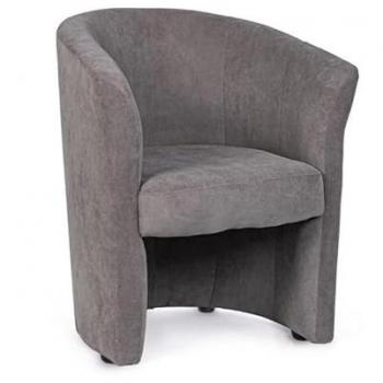 Poltrona Gris Oscuro Belice con Estructura de Madera 64,5x63x76 cm
