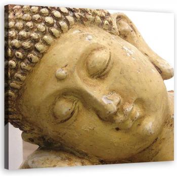 Tableau Tête de Bouddha or 30x30