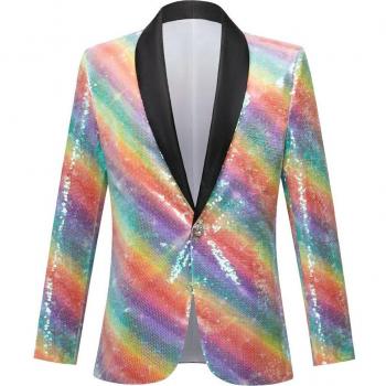 Costume tendance à paillettes pour homme