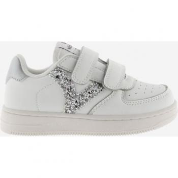 Scarpe da ginnastica per bambina Victoria Tiempo con effetto pelle, dettagli fantasia e chiusura con strappi