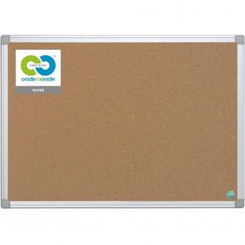 Bi-Office Earth-It Maya Cork Noticeboard Aluminium Frame 900x600mm Promotional O
