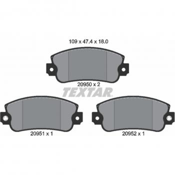 TEXTAR Bremsbeläge für FIAT, SEAT, LANCIA 2095006