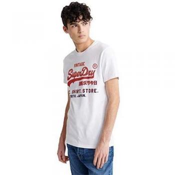 Camiseta Superdry de hombre, modelo VL Fade, color blanco