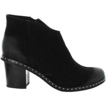 Stivali donna pelle scamosciata nera Badura, cerniera, 36