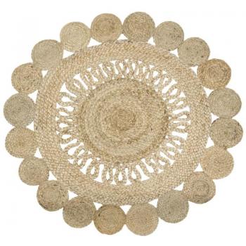 Alfombra Redonda Beige de Yute Signes Grimalt 90 cm