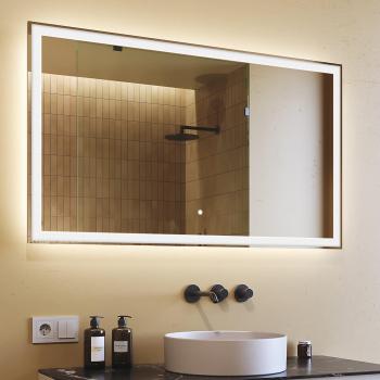 Miroir intelligent Artforma 120×70 cm – Led intégré, finition blanche froide
